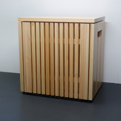 木製（無垢材）コの字ラック 50ミリ ブラック塗装 受注後製作