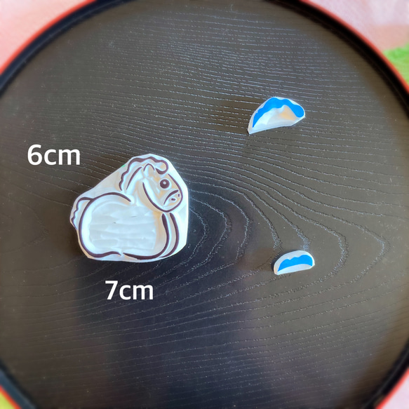 年賀状に！干支土鈴　馬はんこセット【午・2026年の消しゴムはんこ】 4枚目の画像