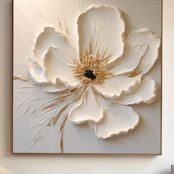 キャンバスアート テクスチャーアート フラワーアート 花 油絵