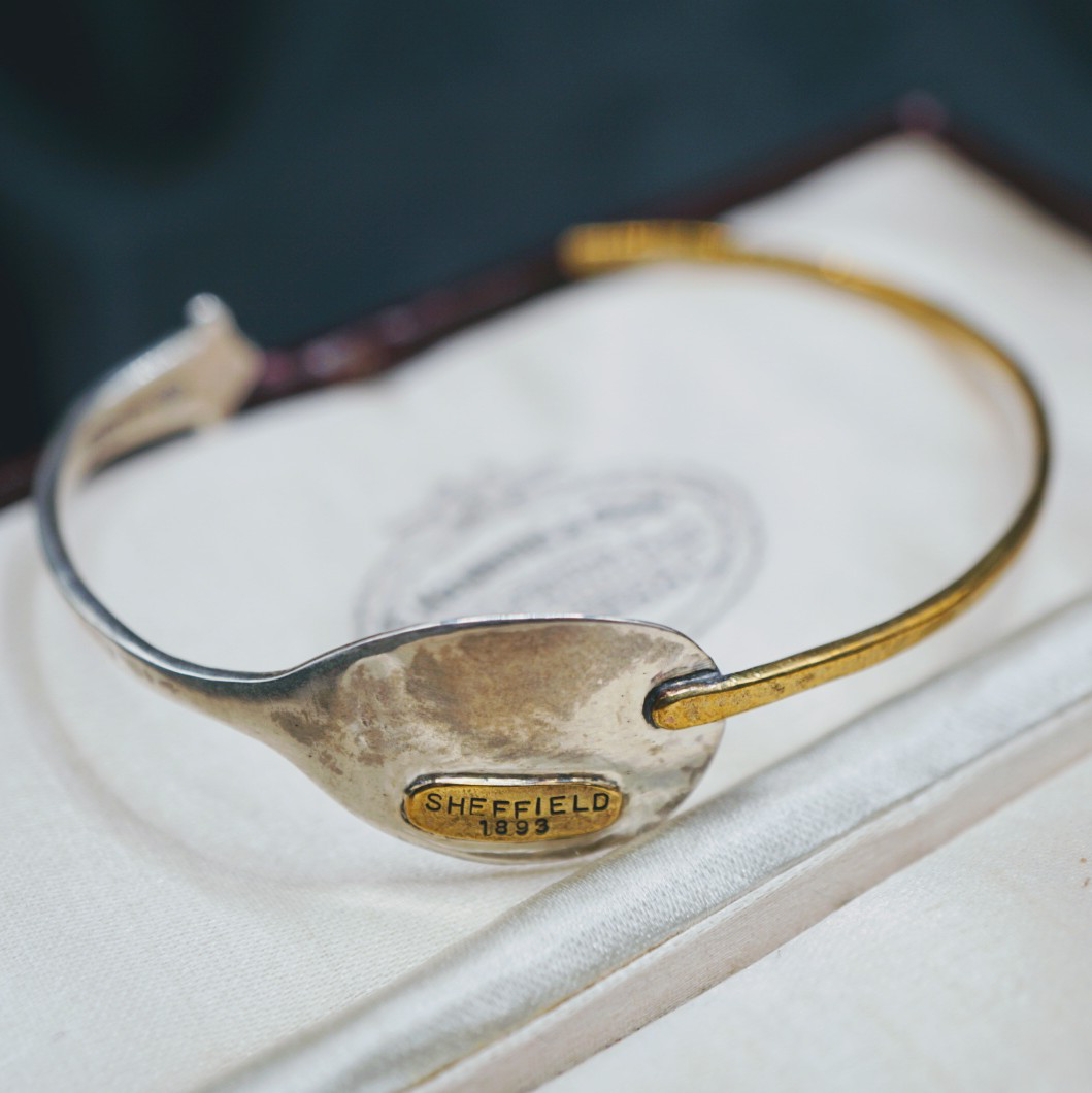 ヴィクトリアン　アンティークシルバースプーン　アルバニースプーンバングル