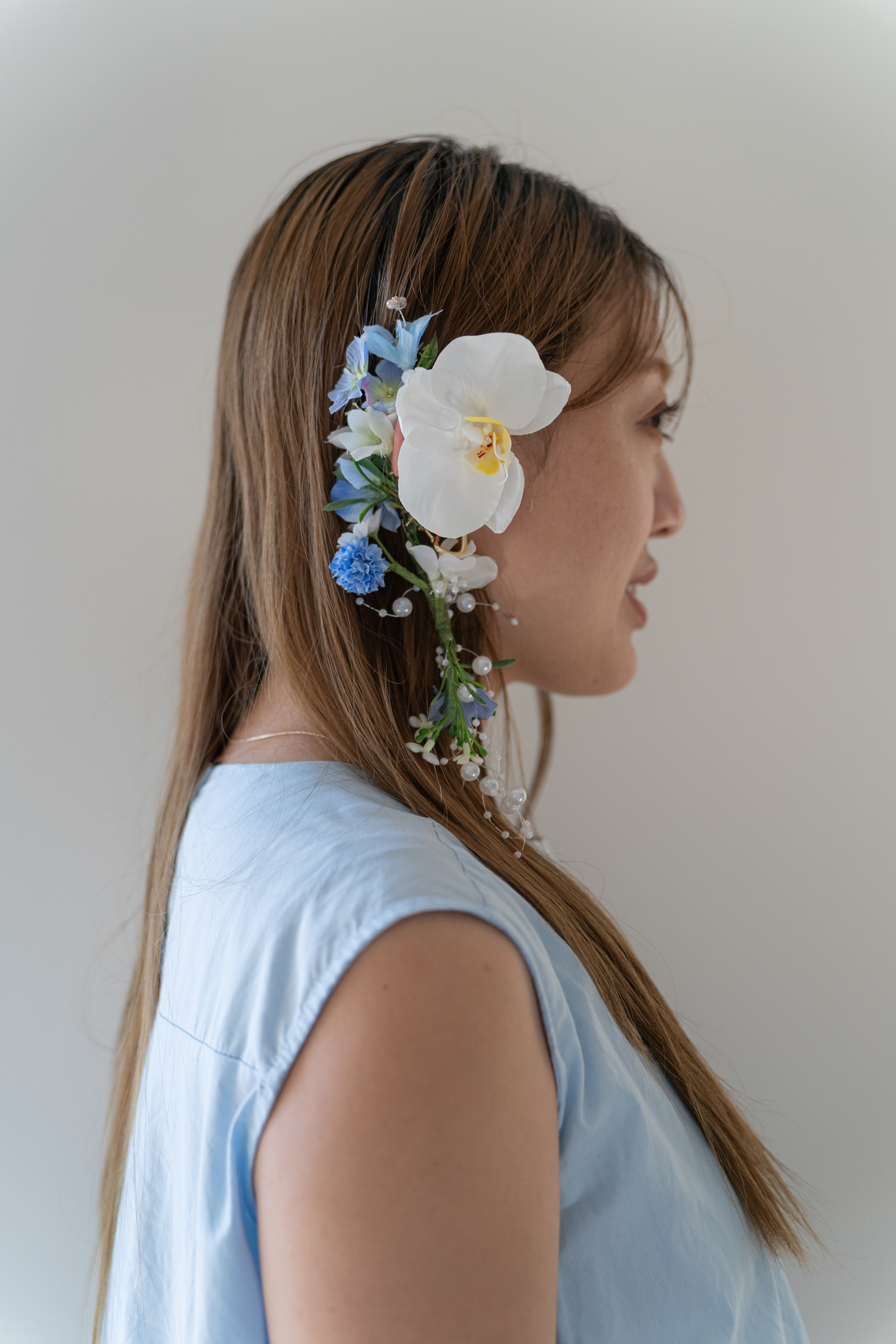 造花で作るインパクト抜群フラワーイヤカフ/ブライダル/結婚式/リゾートウェディング/成人式