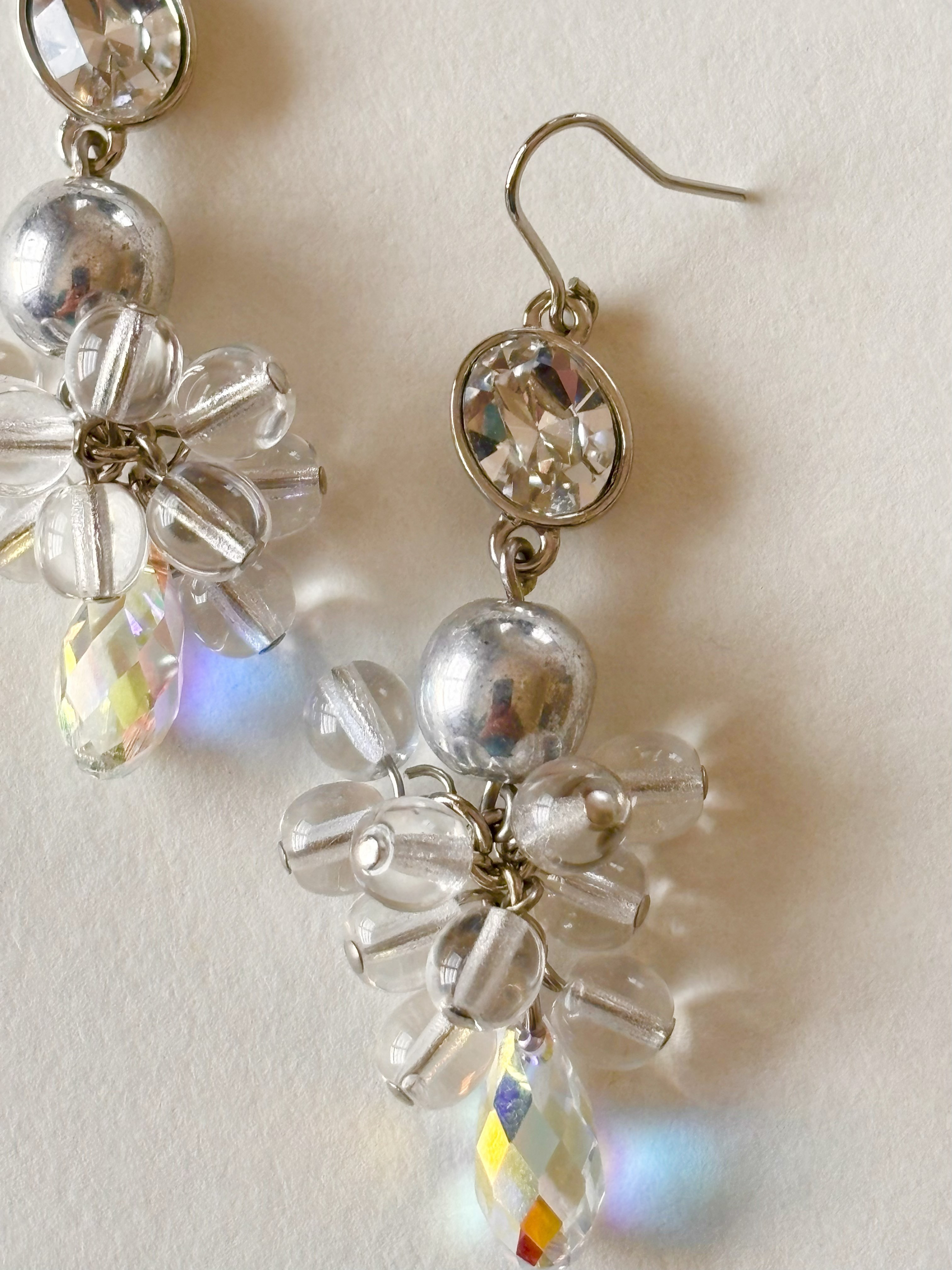 クリスタル＆シルバー ピアス