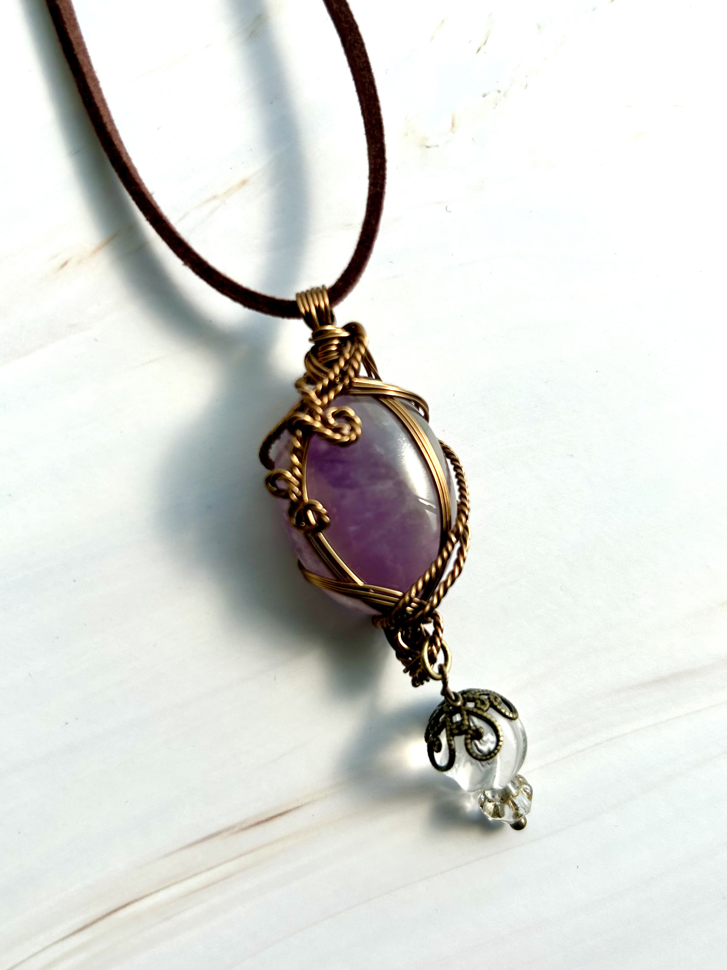 アンティーク風アメジストネックレス