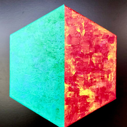六角形の小さなインテリアアート《Hexagon_4》 ／六角形／キャンバス
