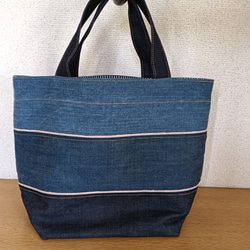 ⑯ 大きいトートバッグ ☆ 岡山デニム ハンドバッグ リメイク ジーンズ