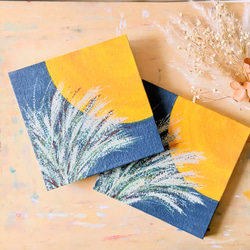 特集掲載「月明かりにゆれて」コルクボードの原画＊アートパネル 5枚目の画像