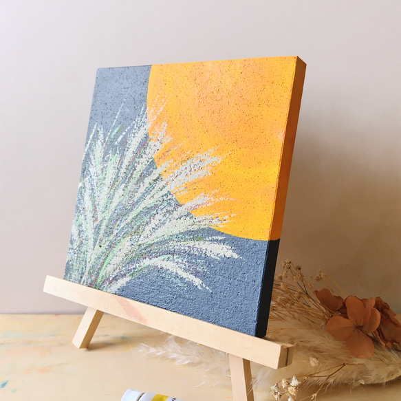 特集掲載「月明かりにゆれて」コルクボードの原画＊アートパネル 4枚目の画像