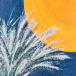 特集掲載「月明かりにゆれて」コルクボードの原画＊アートパネル 2枚目の画像