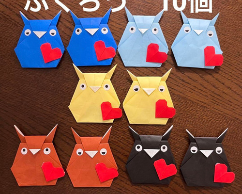 【18】折り紙　ふくろう20時　敬老の日　お祝い 18】折り紙 ふくろう20時 敬老の日 お祝い 折り紙 おりがみ