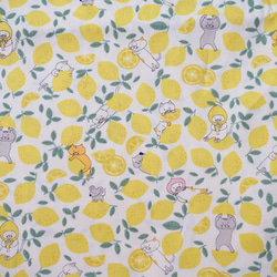 レモにゃん＊犬用リード（１５／２０ｍｍ幅）　オーダーメイド　子犬　小型犬　中型犬　レモン　にゃんこ　ニャンず　檸檬　猫 6枚目の画像