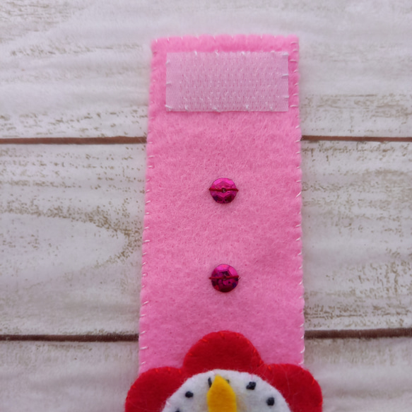 【2,000円以上で送料無料】フェルトの時計　【お花】 6枚目の画像