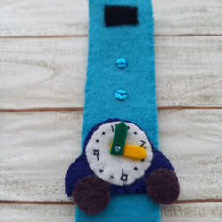 【2,000円以上で送料無料】フェルトの時計　【クルマ】 5枚目の画像