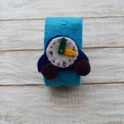 【2,000円以上で送料無料】フェルトの時計　【クルマ】 6枚目の画像