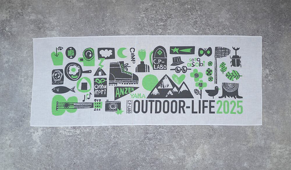 登山、キャンプ、アウトドア(アーティストコラボ手ぬぐい)-TENUGUI 4枚目の画像