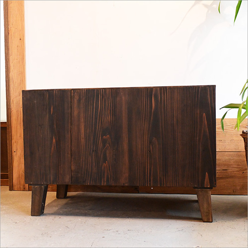 桐箪笥 ガラスキャビネット リメイク品 ローボード ローキャビネット