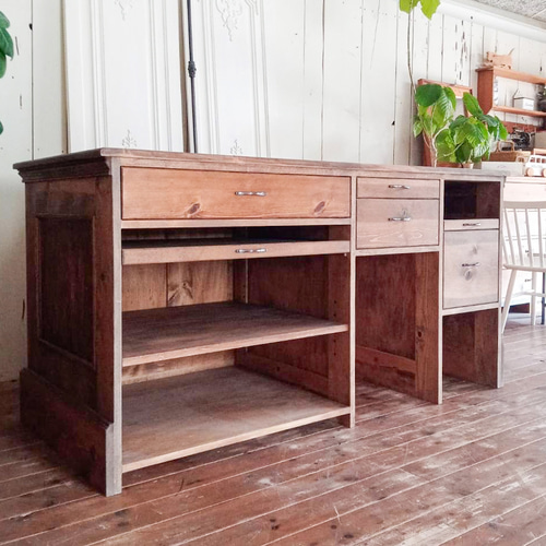 お花屋さん向けレジカウンター（W1700ブラウン） ケーキ屋さんウッド