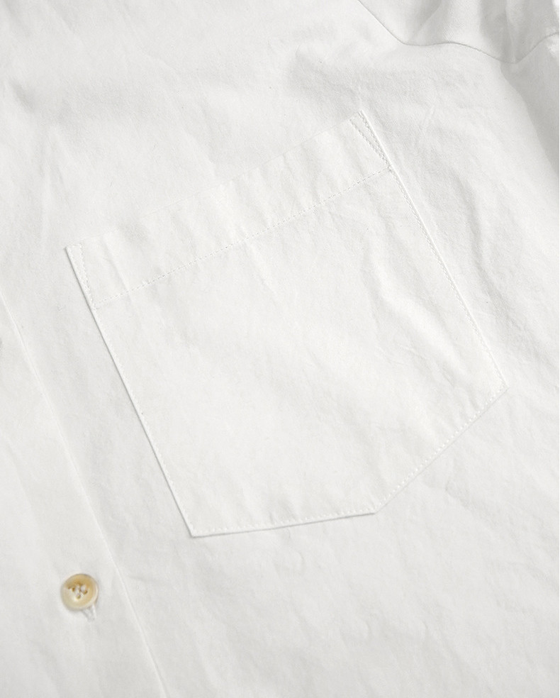 コットンリネン シャツ 手織り風 ホワイトブラウス 秋の新作 ベーシック ゆったりシルエット