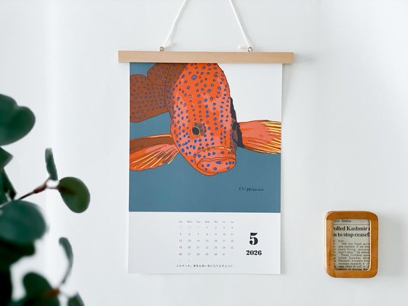 海のいきものカレンダー2026 chippitomu 2枚目の画像