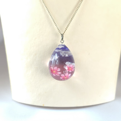 秋の新作 パープルとピンクのスターチスのドライフラワーの