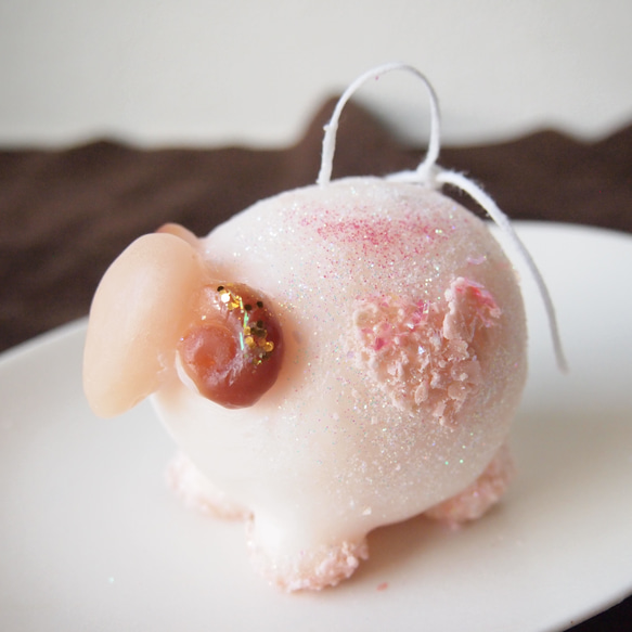 ひつじさんのロウソク 3枚目の画像