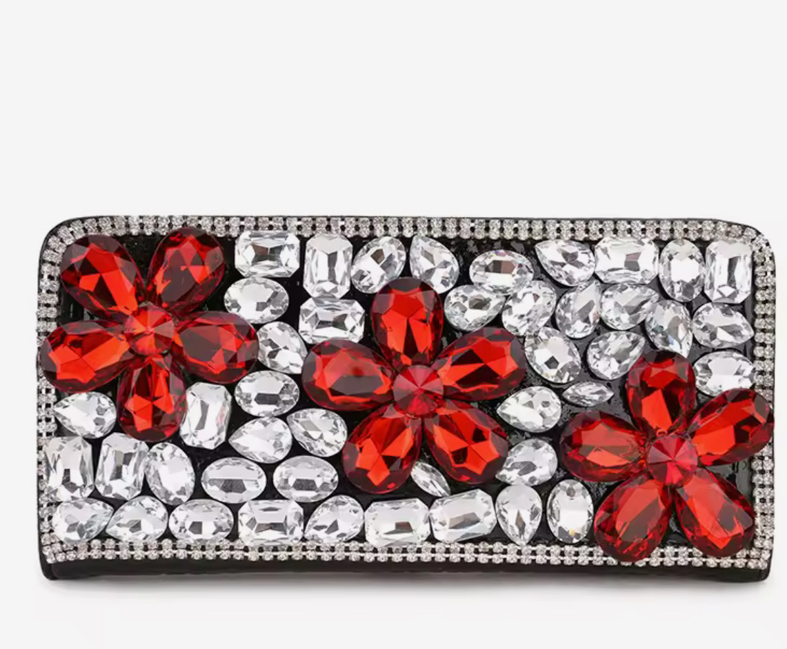 【ワクワク財布】長財布 レディース キラキラ財布 ラインストーン 受注生産制