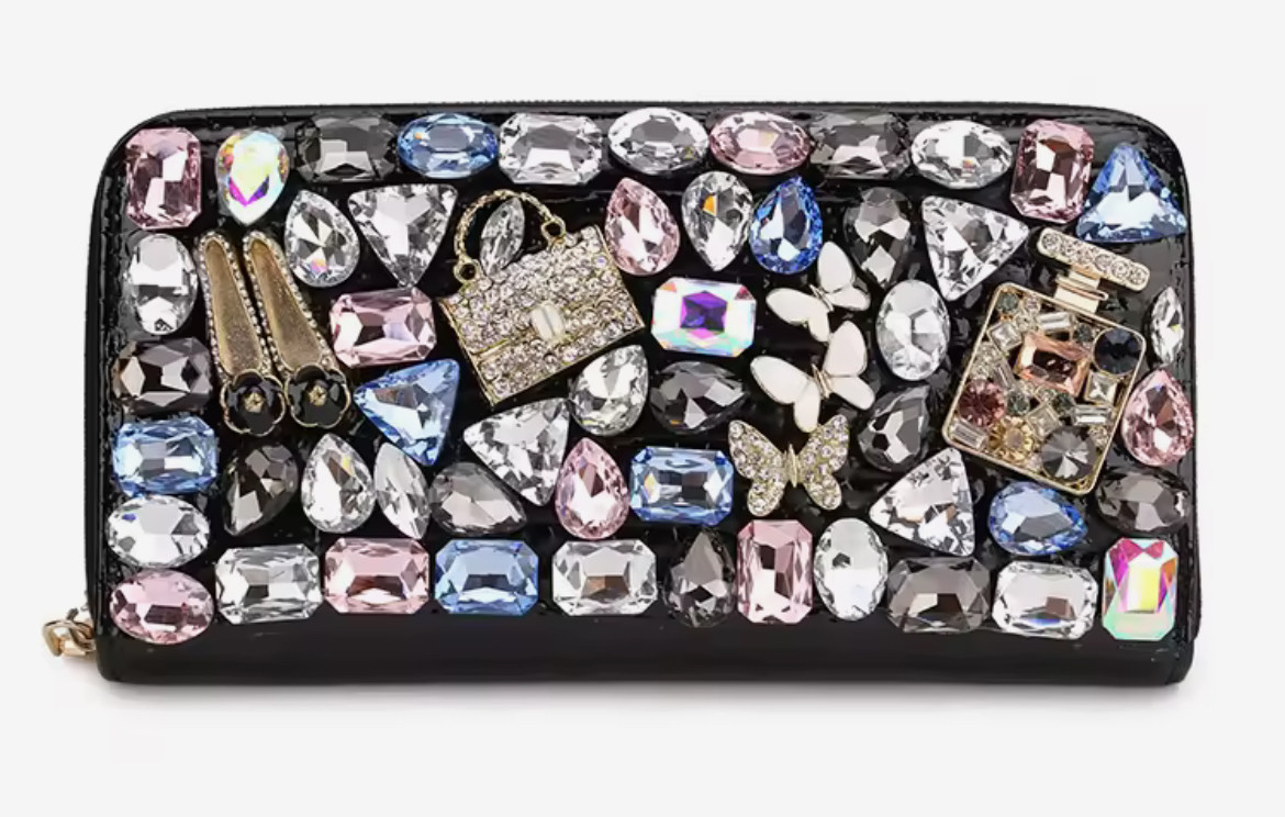 【ワクワク財布】長財布 レディース キラキラ財布 ラインストーン 受注生産制