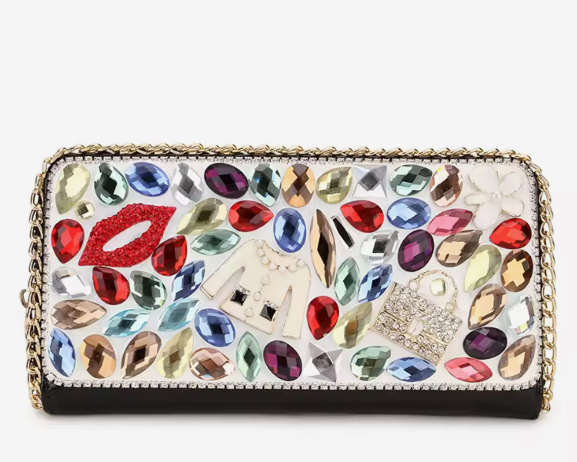 【ワクワク財布】長財布 レディース キラキラ財布 ラインストーン 受注生産制 10,688円