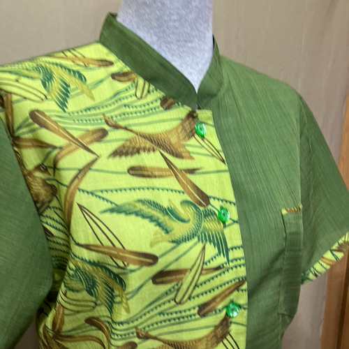 紅型マオカラーかりゆしウェア沖縄