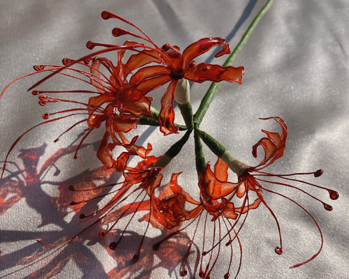 りりんです♪赤い彼岸花です♪ディップフラワー(アメリカンフラワー) 60ca261d9090cef272c5b8ef8981e0