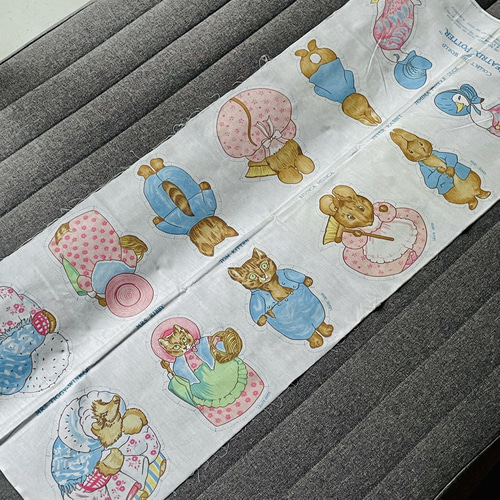 パネル生地 ピーターラビット 動物6種類（ぬいぐるみ制作ファブリック