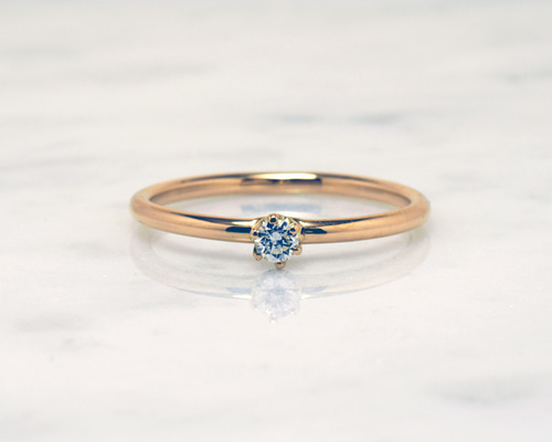 Pure Diamond Ring 0.08ct ダイヤモンド / K18 ゴールドリング