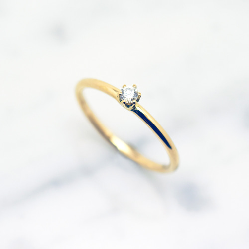 Pure Diamond Ring 0.08ct ダイヤモンド / K18 ゴールドリング