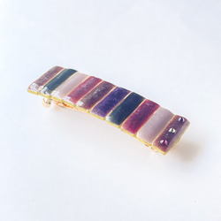 谷川さん専用♡天然石バレッタ purple＆green 谷川さん専用♡天然石 バレッタ purple