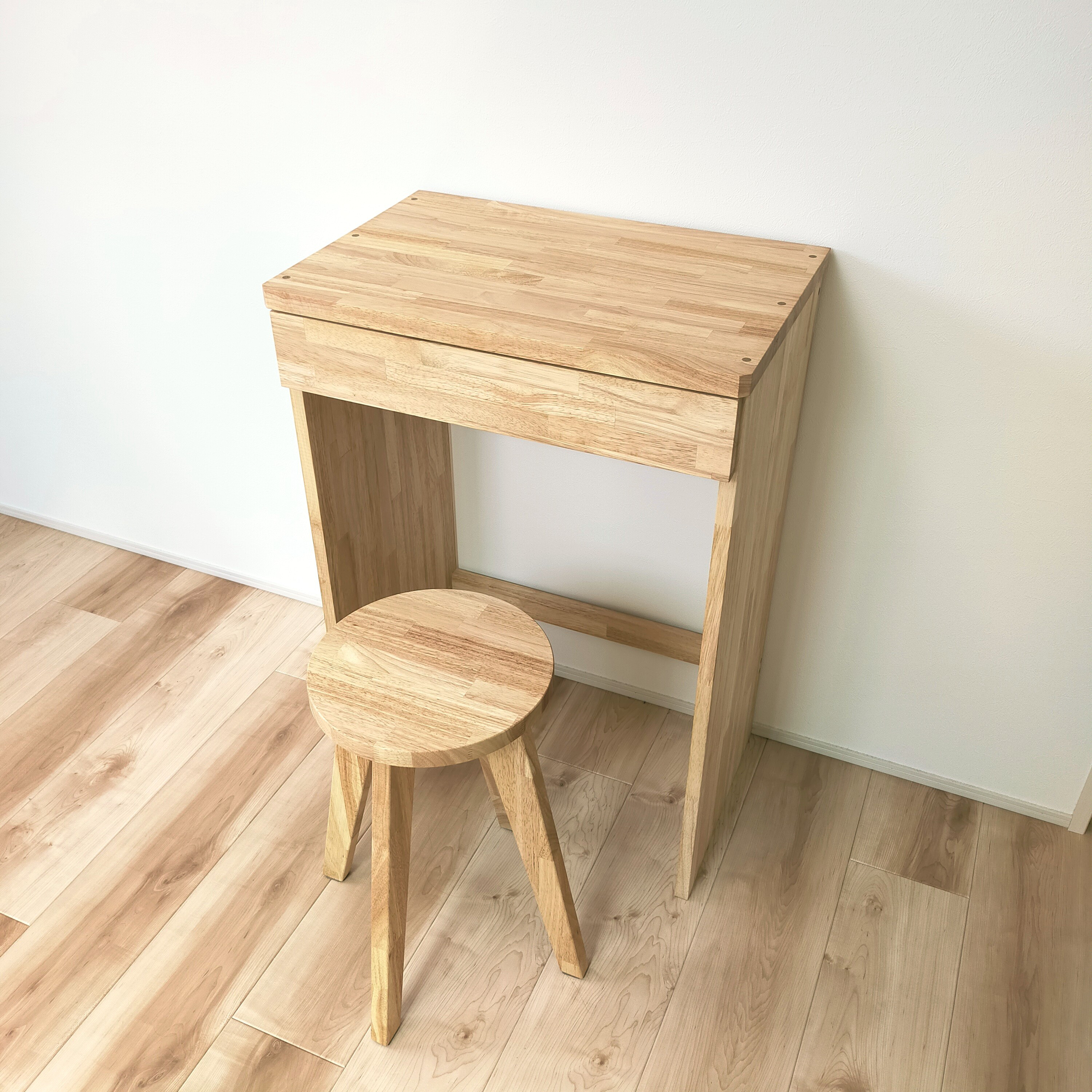 ワークデスクセット　引出付　椅子　スツール　天板　勉強　仕事　机　作業