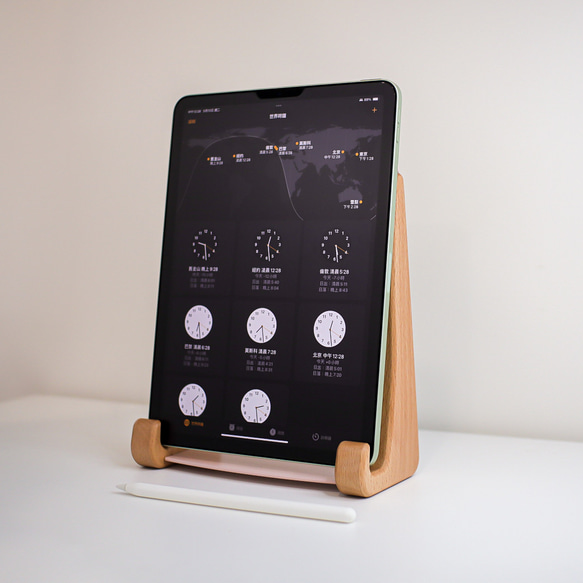 タブレットスタンド ノートパソコン台 木製 ラップトップスタンド 放熱 TOSMU 1枚目の画像