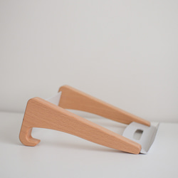 タブレットスタンド ノートパソコン台 木製 ラップトップスタンド 放熱 TOSMU 7枚目の画像