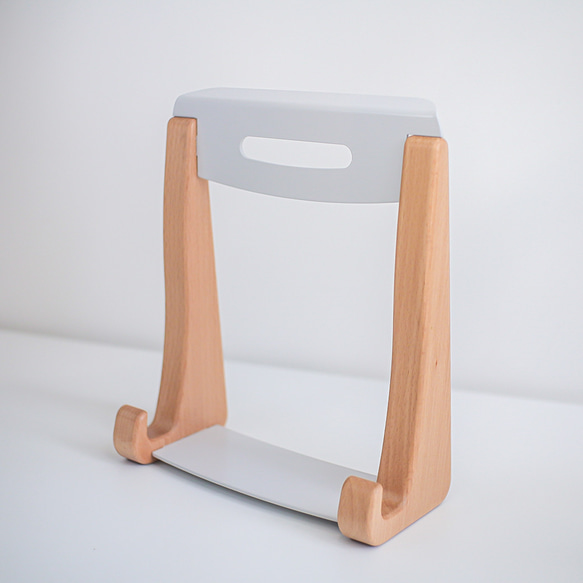 タブレットスタンド ノートパソコン台 木製 ラップトップスタンド 放熱 TOSMU 17枚目の画像