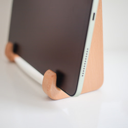 タブレットスタンド ノートパソコン台 木製 ラップトップスタンド 放熱 TOSMU 13枚目の画像