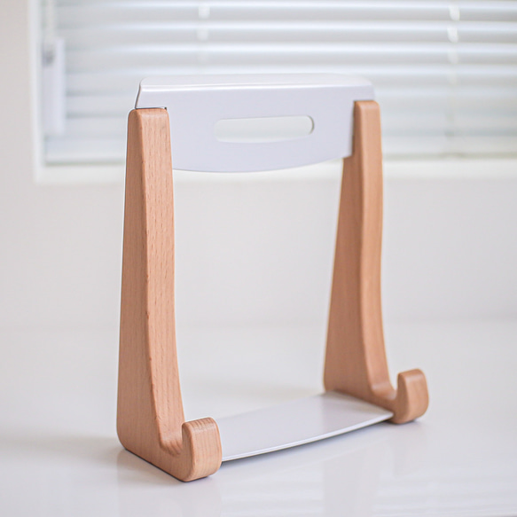 タブレットスタンド ノートパソコン台 木製 ラップトップスタンド 放熱 TOSMU 6枚目の画像