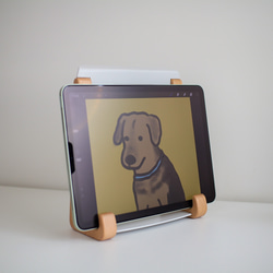 タブレットスタンド ノートパソコン台 木製 ラップトップスタンド 放熱 TOSMU 4枚目の画像