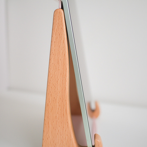 タブレットスタンド ノートパソコン台 木製 ラップトップスタンド 放熱 TOSMU 8枚目の画像