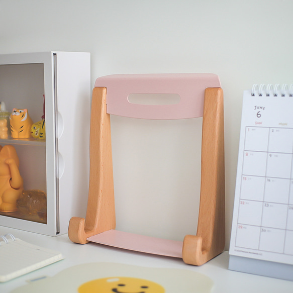 タブレットスタンド ノートパソコン台 木製 ラップトップスタンド 放熱 TOSMU 2枚目の画像