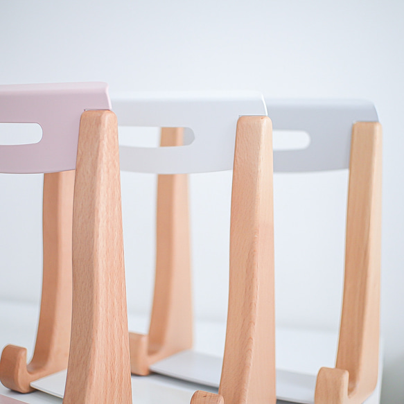 タブレットスタンド ノートパソコン台 木製 ラップトップスタンド 放熱 TOSMU 9枚目の画像