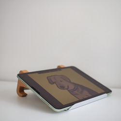 タブレットスタンド ノートパソコン台 木製 ラップトップスタンド 放熱 TOSMU 5枚目の画像