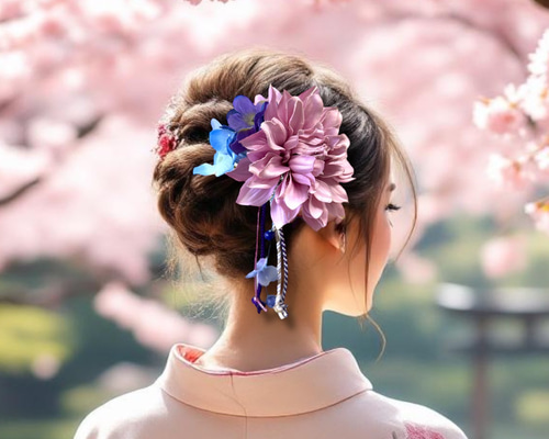 送料無料】卒業式 袴 髪飾り 帯飾り 花 2WAY ハイカラさんのゆらゆら