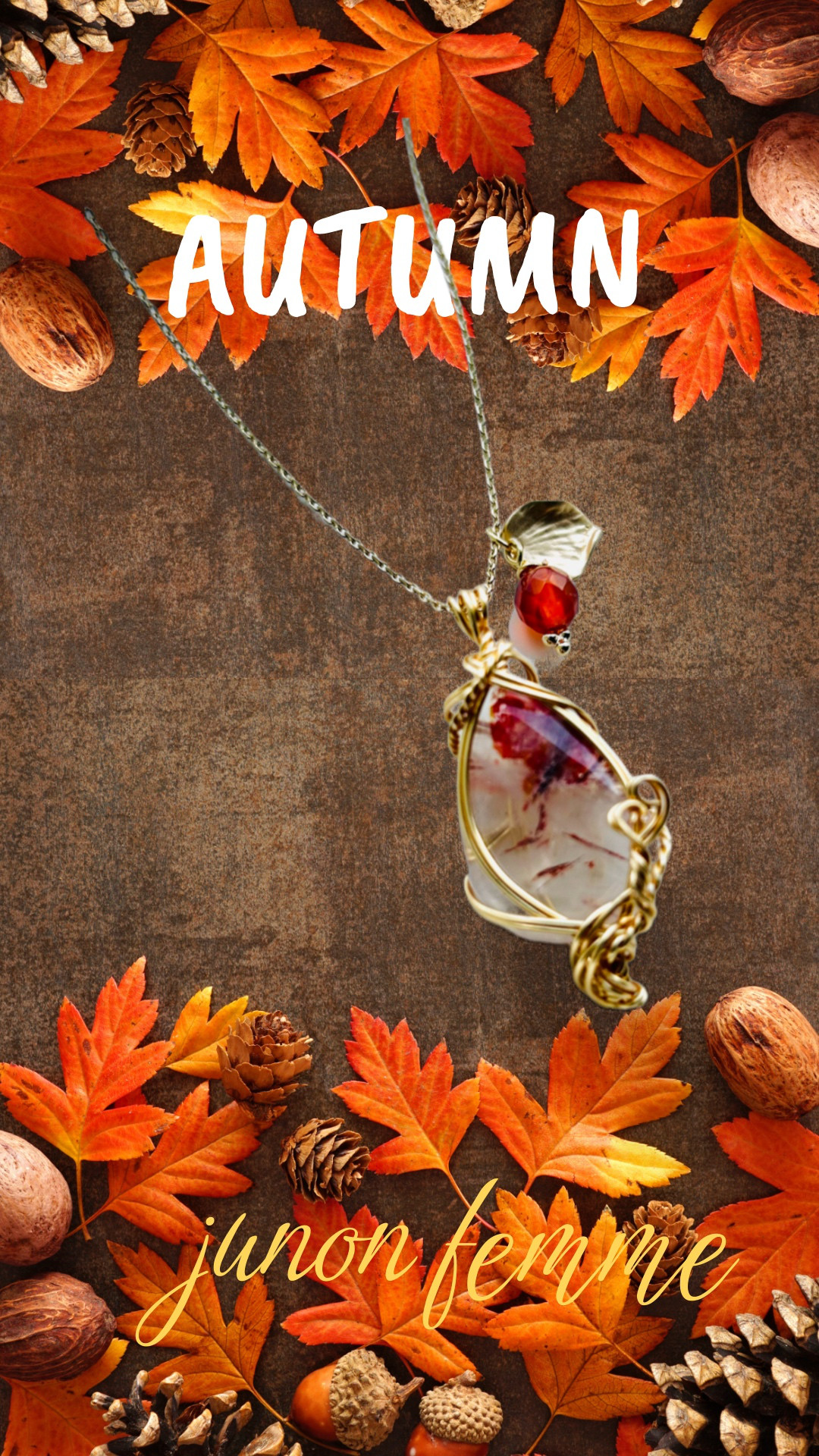 リモナイトインクォーツネックレス