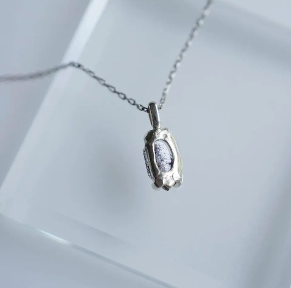 デュモルチェライト in クォーツ　ペンダント　ネックレス 【1015】 4枚目の画像