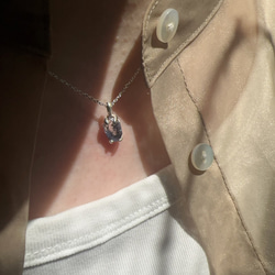 デュモルチェライト in クォーツ　ペンダント　ネックレス 【1015】 2枚目の画像