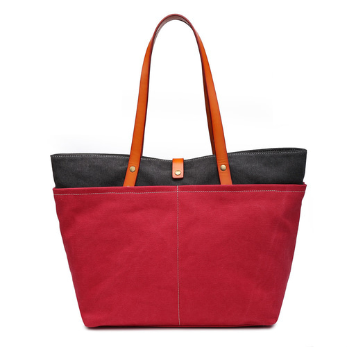 期間限定・特別価格】帆布×イタリア本革 トートバッグ｜ハンドメイド