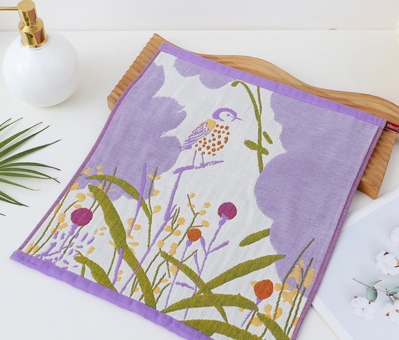 ハンカチ ガーゼ タオル 3枚セット 35cmx40cm 入園入学　紐付き 15枚目の画像